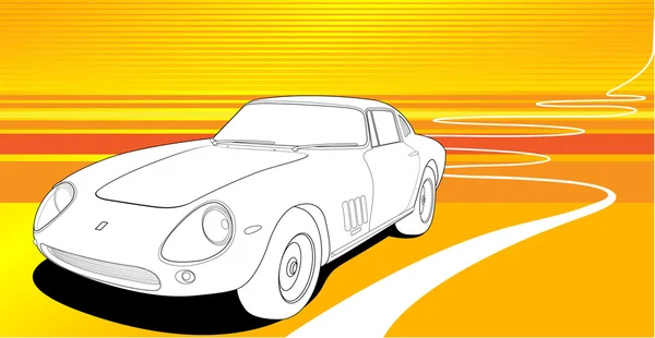 Sport voiture dessin technique — Image vectorielle