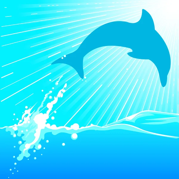 Dolphin bakgrund — Stock vektor
