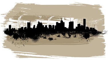 The city silhouette clipart