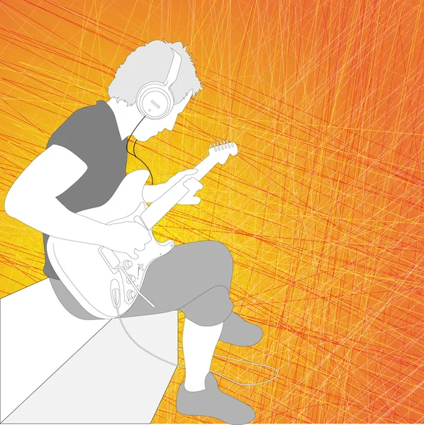 Hintergrund des Gitarristen — Stockvektor
