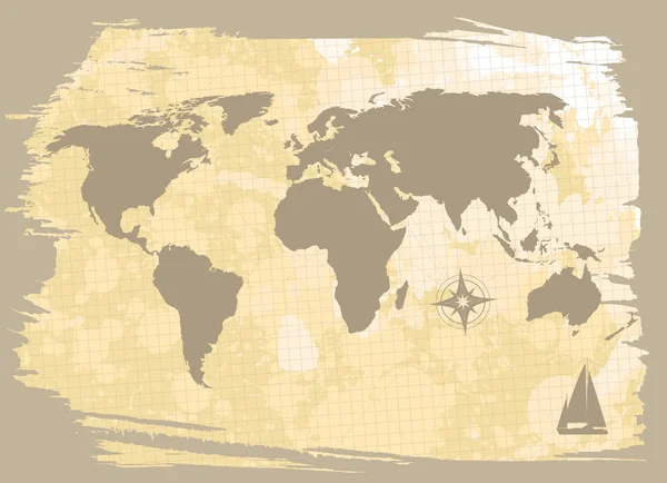 Абстрактний фон зі світовою картою — стоковий вектор