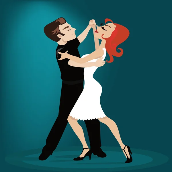 Personaggi tango danzanti — Vettoriale Stock