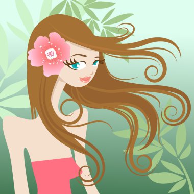 Pretty girl clipart