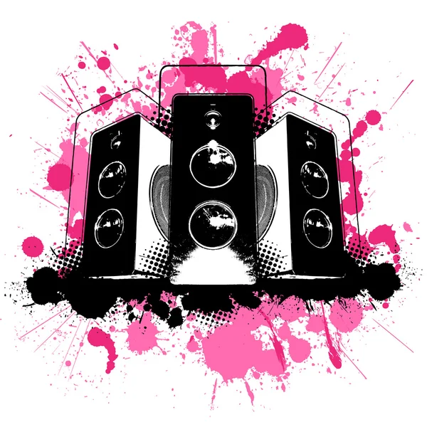 Grunge speaker — Stock Vector