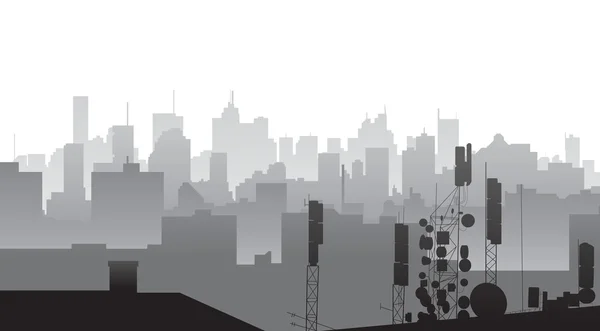Stad silhouet — Stockvector