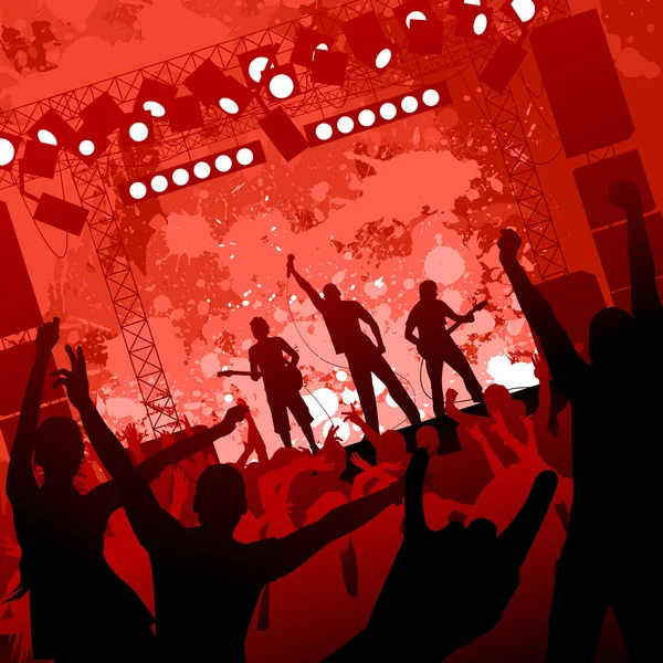 Dans le concert — Image vectorielle