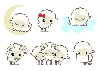 Little sheeps clipart