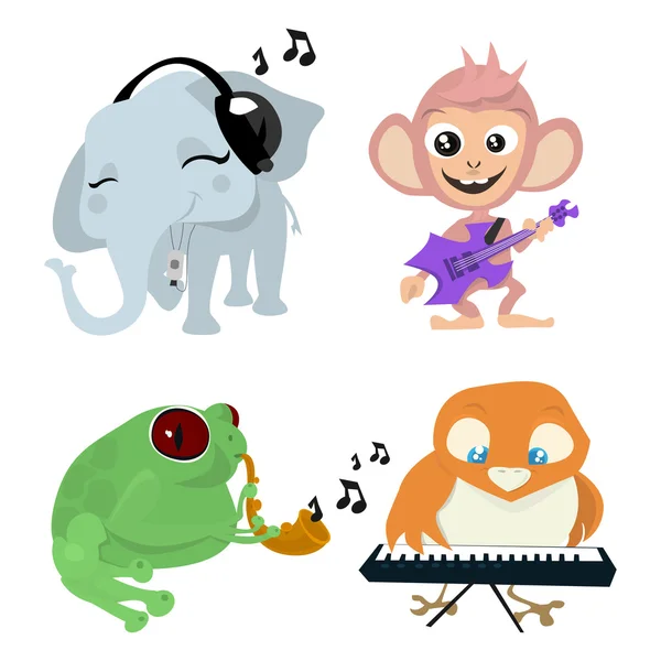 Cute animals band — Stock Vector