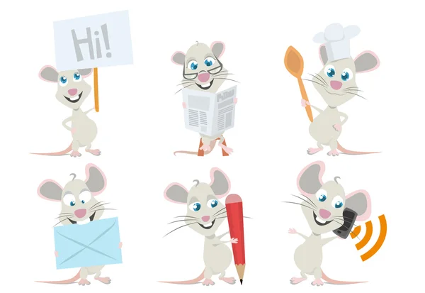 Roztomilé myši charakter — Stockový vektor
