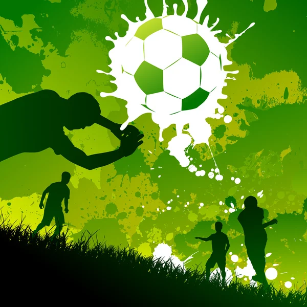 Jouer au football — Image vectorielle