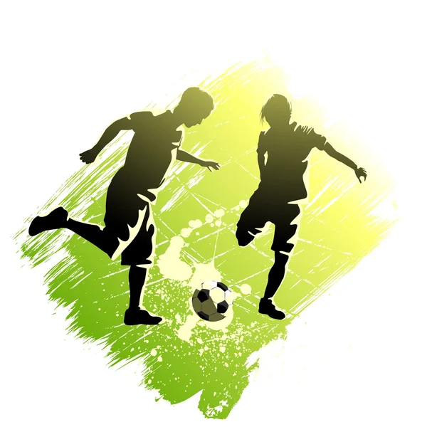 Playing soccer — Stock Vector