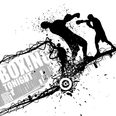 Grunge boxing clipart