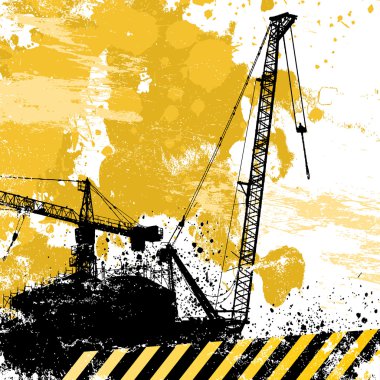 Grunge cranes clipart