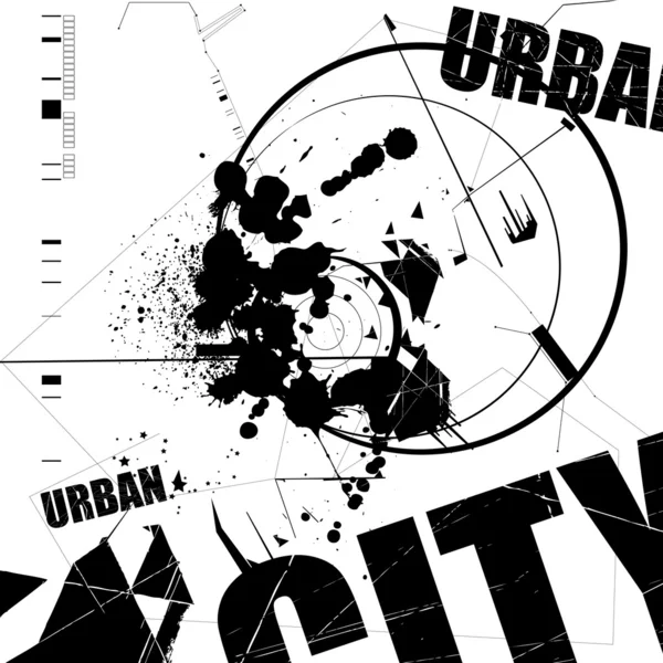 Ciudad urbana abstracta — Archivo Imágenes Vectoriales