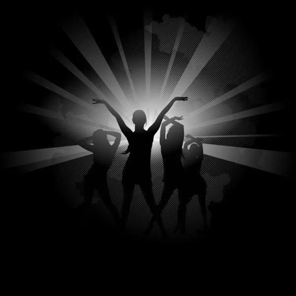 Dansende vrouwen — Stockvector