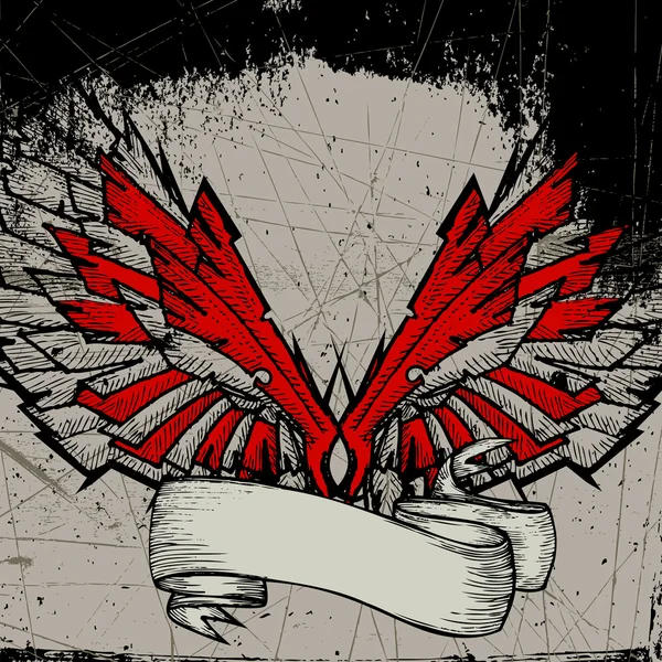 Grunge 翼帧 — 图库矢量图片