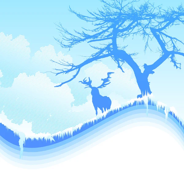 Fond d'hiver — Image vectorielle