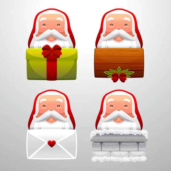 Santa claus set — Stockvector