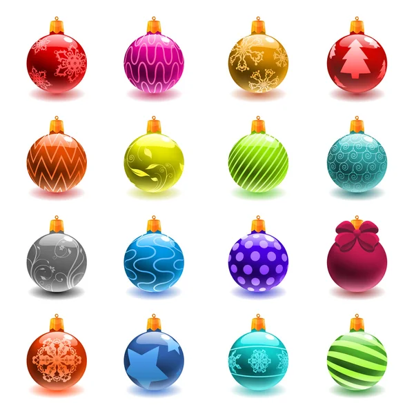 Ensemble de boule de Noël — Image vectorielle