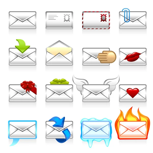Conjunto de ícones de correio — Vetor de Stock