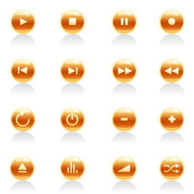 Media icons clipart