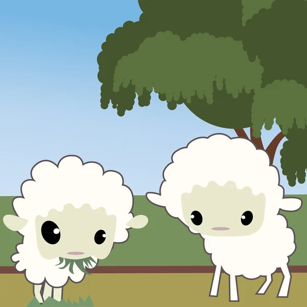 Симпатичные овцы — стоковый вектор
