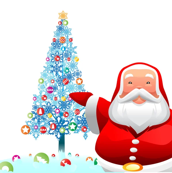 Santa karácsonyi háttér — Stock Vector