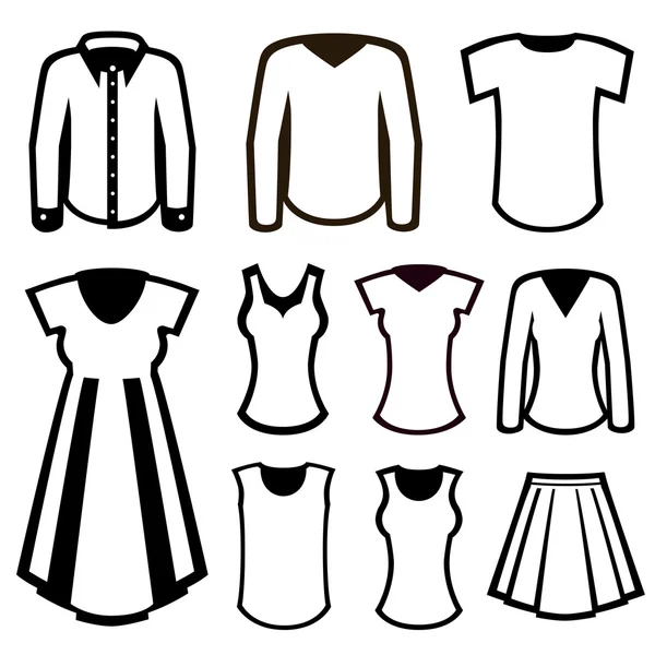 Kleidung für Männer und Frauen — Stockvektor
