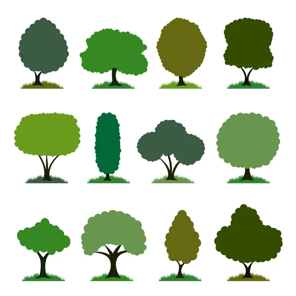 Tree set — Stock Vector