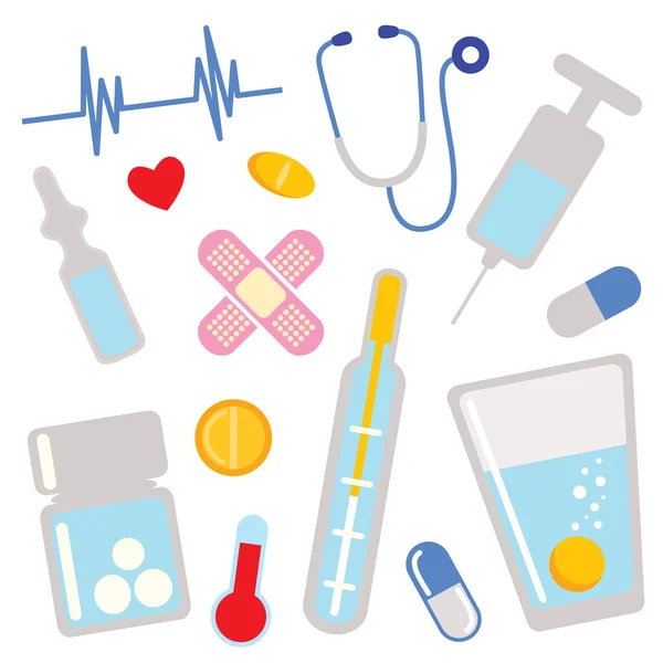 Medical icons design elements — Stock Vector