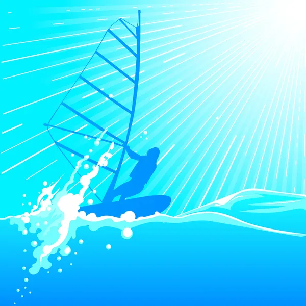 stock vector Windsurfing vector