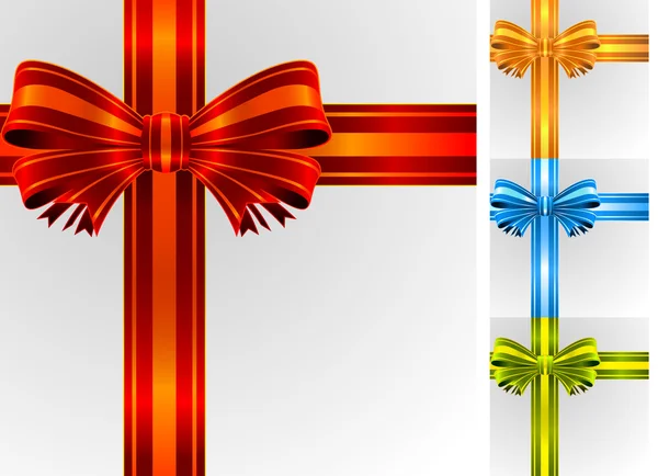 Ruban cadeau différentes couleurs — Image vectorielle