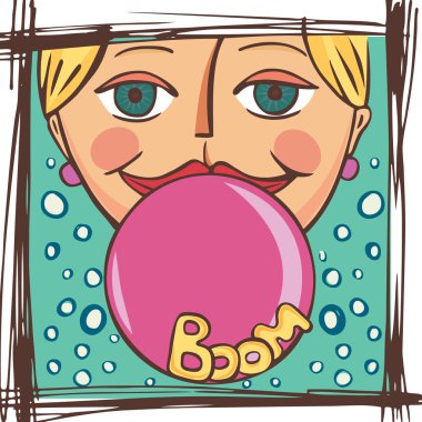 Gum to inflate clipart