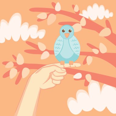 Lovely bird clipart