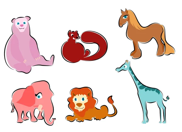 Desenhos animados Animais — Vetor de Stock