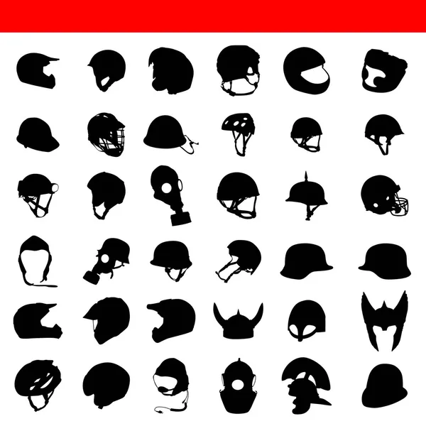 Silhouette de casque vectoriel — Image vectorielle