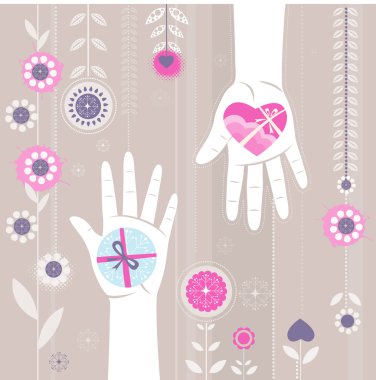 Dekoratif aşk arka plan