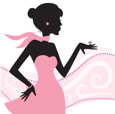 Women with jewelry clipart