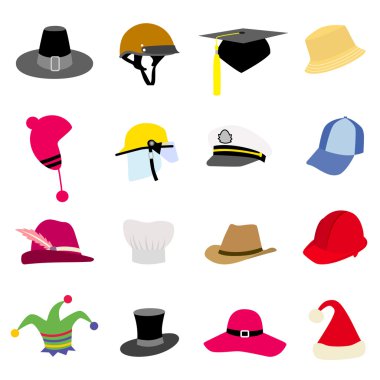 Hat set clipart