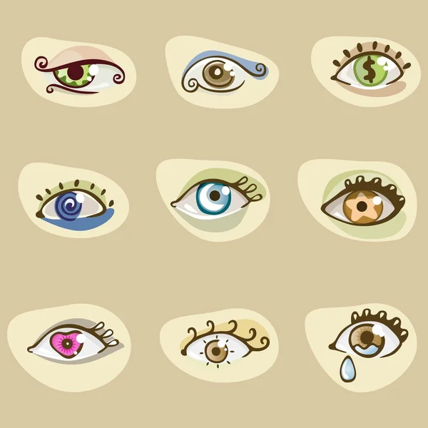 Разные глаза — стоковый вектор