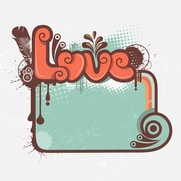 Fond d'amour décoratif — Image vectorielle