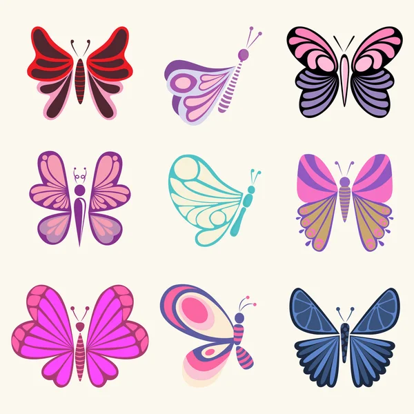 Motifs papillon — Image vectorielle