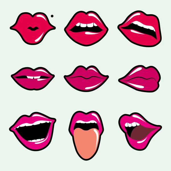 Vecteur de lèvres — Image vectorielle