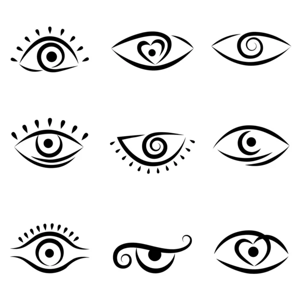 Ikony oka — Stockový vektor