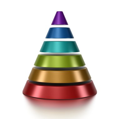 Sliced pyramid chart clipart