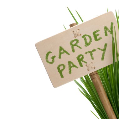 Garden party message clipart