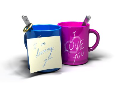 I'm leaving you - divorce concept clipart