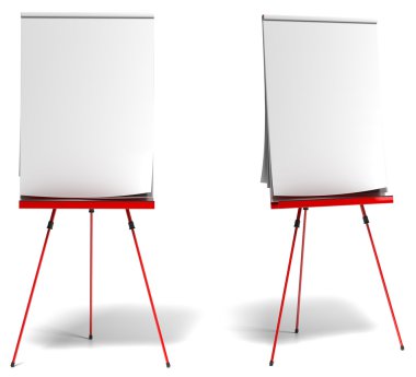 Red training flipchart clipart