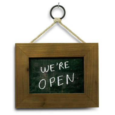 We are open sign clipart