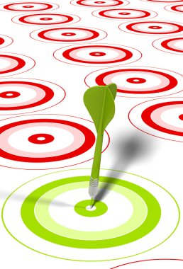 Hitting objectives or goals clipart